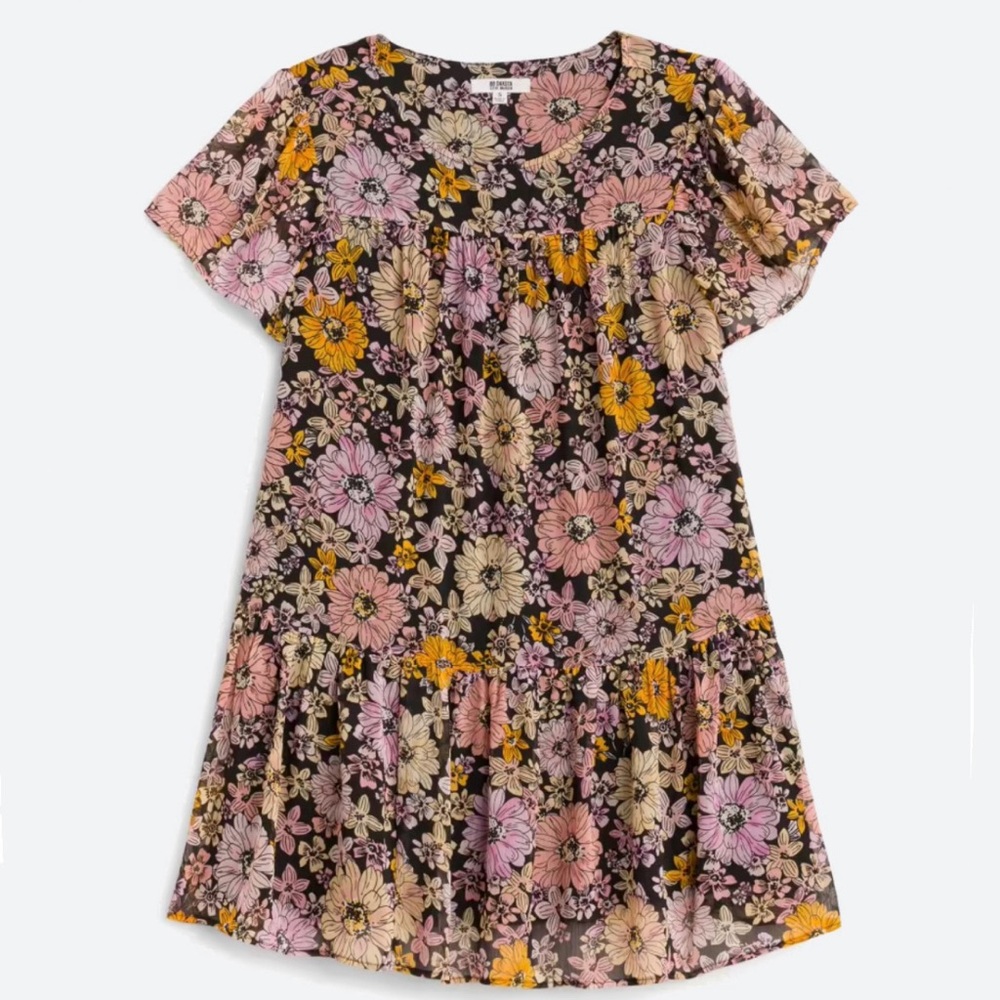 BB Dakota x Steve Madden Nathalie Tiered Detail Dress - S